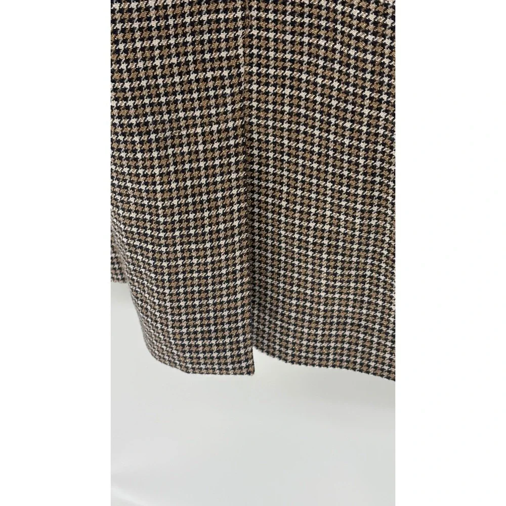 New Brunello Cucinelli Blazer Women Tan Gold 44 8 Houndstooth Old Money  Linen‎
